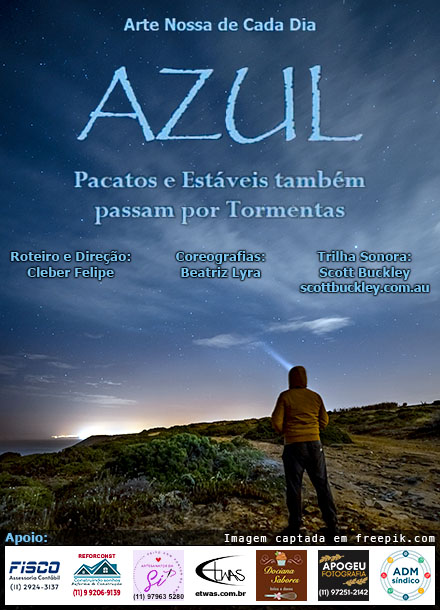 Imagem do pôster do espetáculo “Azul”
