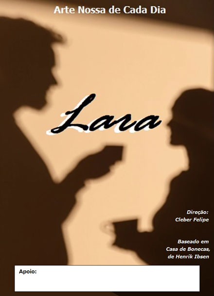 Imagem do pôster do espetáculo “Lara”